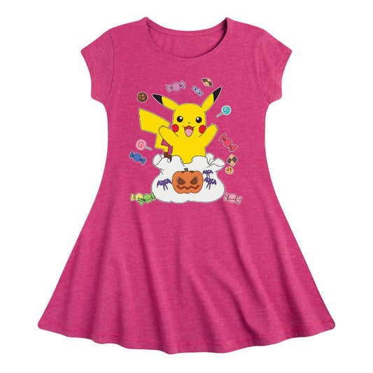 فستان بناتي - بوكيمون - غوتا إيت إم أول - مناسب وأنيق بأكمام قصيرة