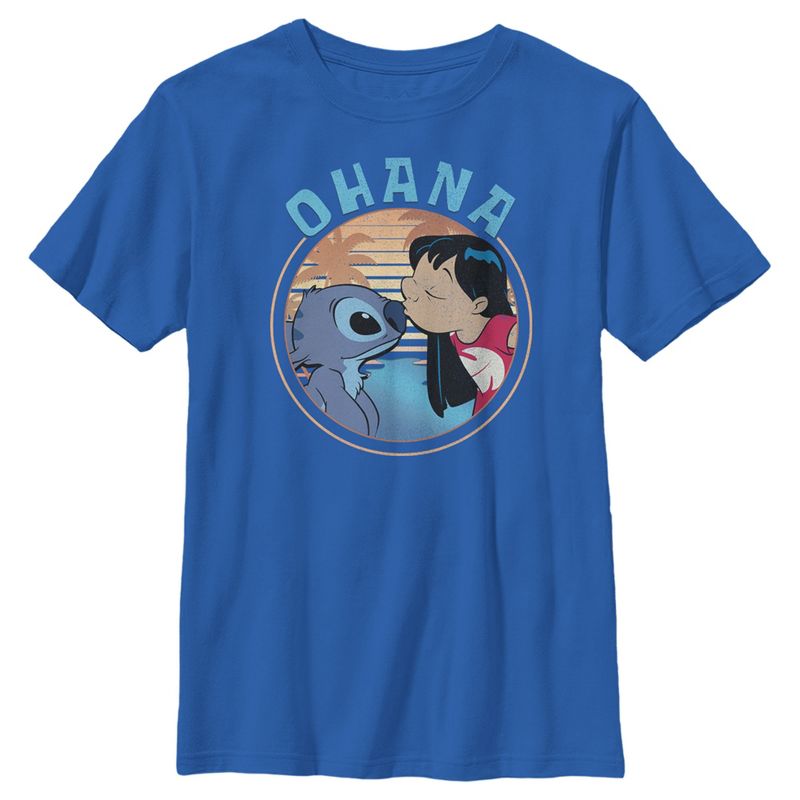 Boy's Lilo & Stitch Ohana and a Kiss T-Shirt
