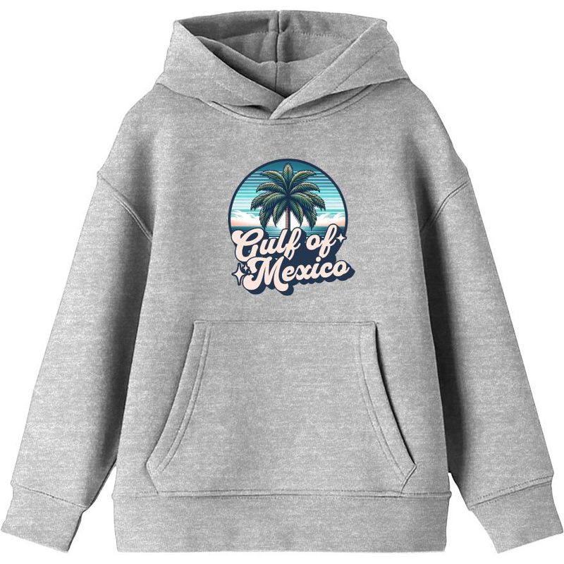 Gulf of Mexico Palm Tree Youth Long Sleee Hoodie