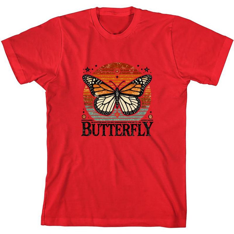 تي شيرت Butterfly Youth برقبة دائرية وأكمام قصيرة