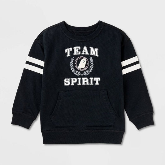 Toddler Girls' Adaptive Halloween Pullover Sweatshirt - Cat & Jack™ Black