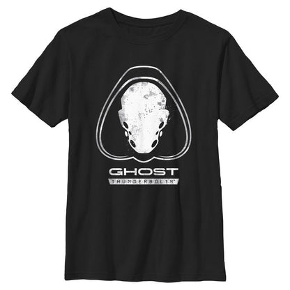 Boys Marvel: Thunderbolts Ghost Portrait Logo T Shirt
