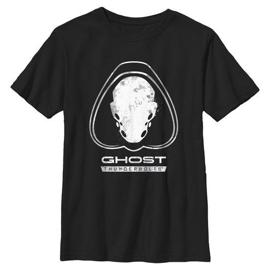 Boys Marvel: Thunderbolts Ghost Portrait Logo T Shirt