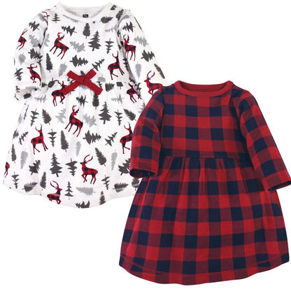 Luvable Friends Hudson Baby Long-Sleeve Dresses 2pk (Part 2)