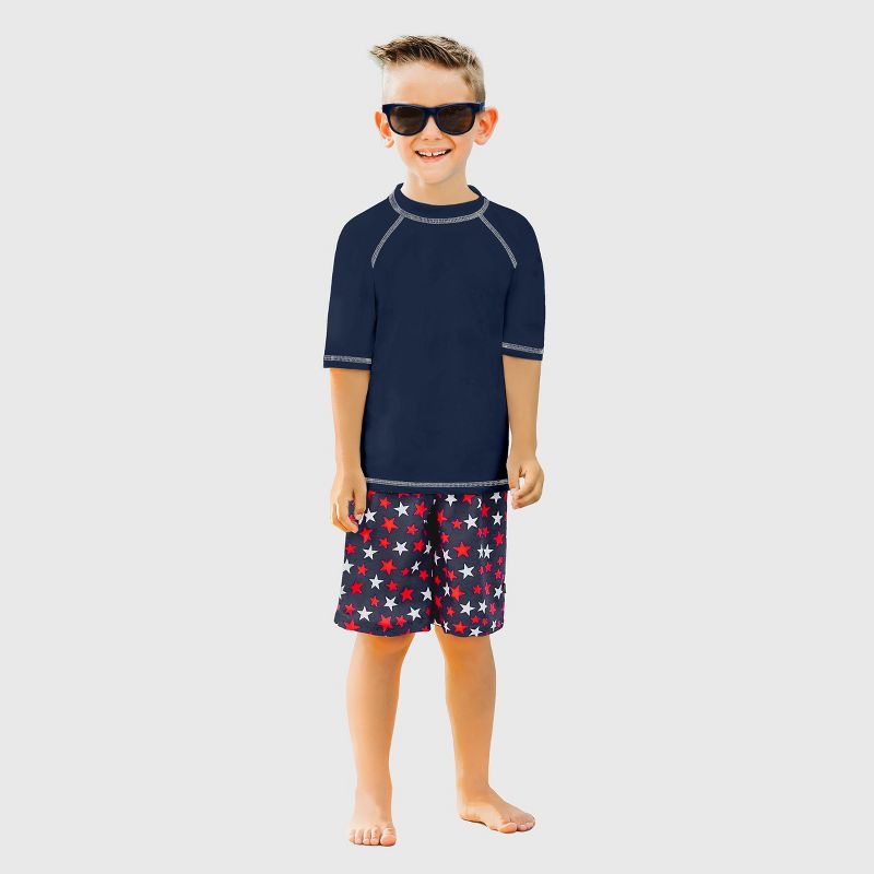 City Threads Boys UPF 50+ Short Sleeve Rashguard - USA-Made