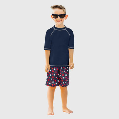 City Threads Boys UPF 50+ Short Sleeve Rashguard - USA-Made