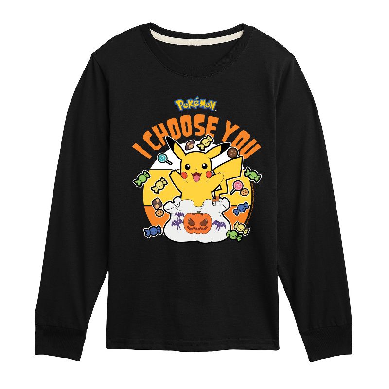 تي شيرت جرافيكي بأكمام طويلة للأولاد - بوكيمون - كاندي آي شورز يو