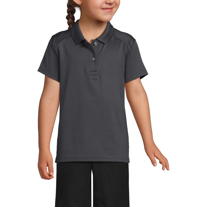 Lands' End School Uniform Kids Short Sleeve Feminine Fit Rapid Dry Polo Shirt