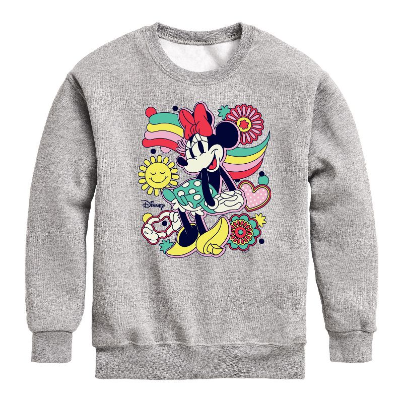 Boys' - Disney - Mickey & Friends Graphic Long Sleeve Fleece Sweatshirt