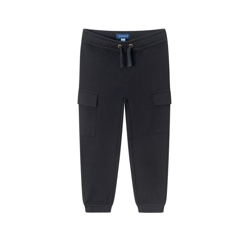 Andy & Evan  Toddler  Black Pique Jogger