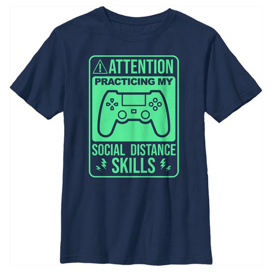Boy's Lost Gods Practicing Social Distance Gaming T-Shirt