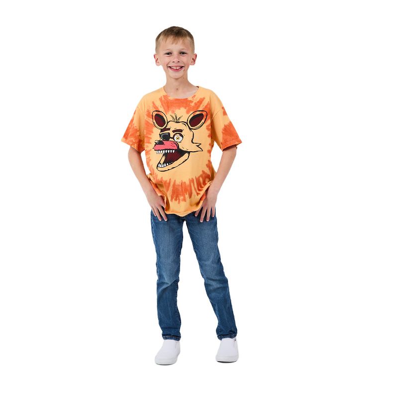 Five Nights at Freddy's Foxy Character Tie Dye Youth Boy's Short Sleeve Tee