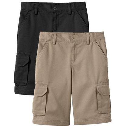 Galaxy Approved  Boy's Stretch Cotton Cargo Shorts-2 Pack