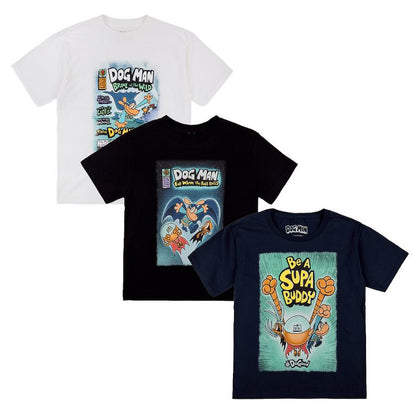 Dog Man Youth 3-Pack T-Shirts