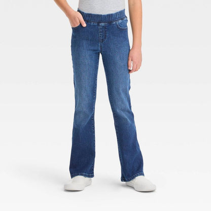 Girls' Mid-Rise Pull-On Flare Jeans - Cat & Jack™