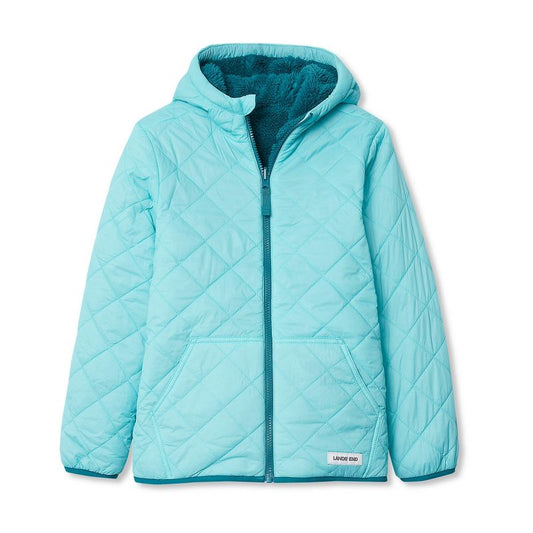 Lands' End Kids Reversible Water Resistant High Pile Insulated Jacket