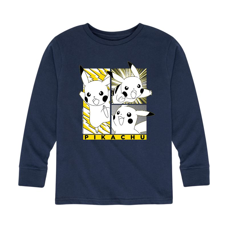 تي شيرت جرافيكي بأكمام طويلة برسومات مانجا وبوكيمون للأولاد