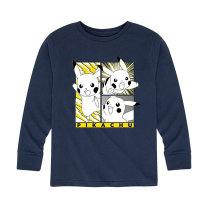 تي شيرت جرافيكي بأكمام طويلة برسومات مانجا وبوكيمون للأولاد