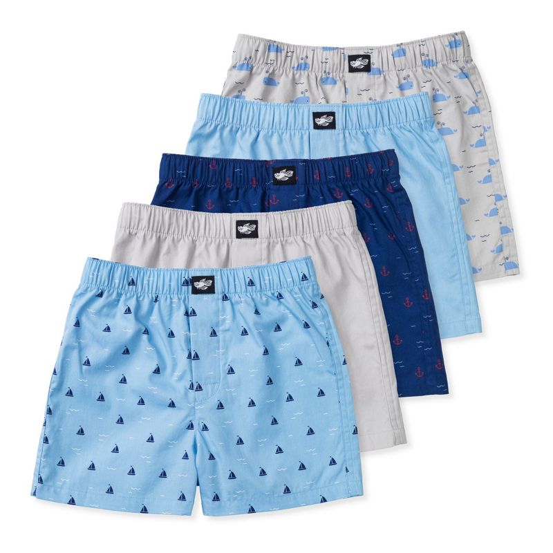Lucky & Me Ryan Boys Woven Boxers Underwear (5-Pack)
