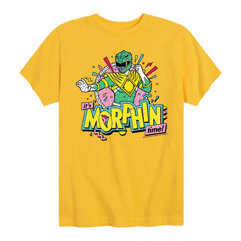 Boys' - Power Rangers - Morphin Time Green Short Sleeve Graphic T-Shirt