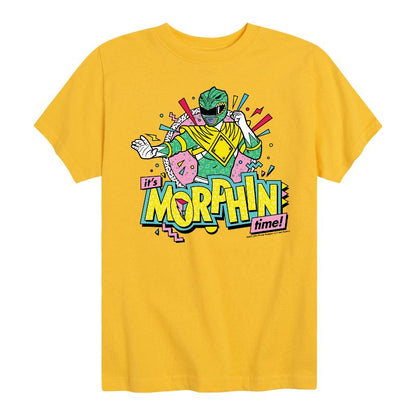 Boys' - Power Rangers - Morphin Time Green Short Sleeve Graphic T-Shirt