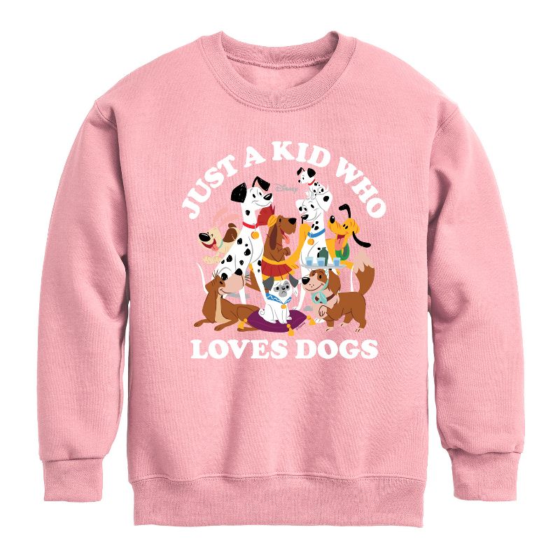 Boys' - Disney - Cats & Dogs Graphic Long Sleeve Fleece Sweatshirt