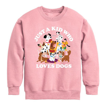 Boys' - Disney - Cats & Dogs Graphic Long Sleeve Fleece Sweatshirt