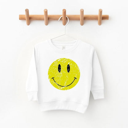 The Juniper Shop Distressed Smiley Face Toddler Graphic Sweatshirt