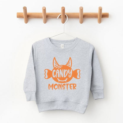 The Juniper Shop Candy Monster Horns Glitter Toddler Graphic Sweatshirt
