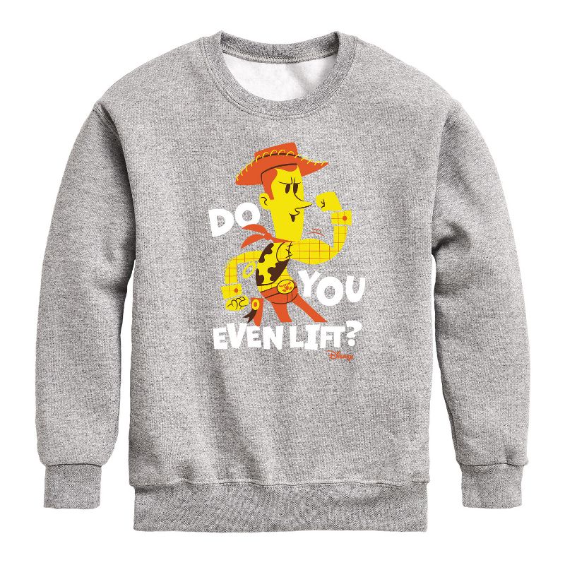 Boys' - Disney - Do You Even Lift Graphic Long Sleeve Fleece Sweatshirt