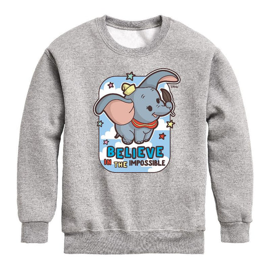 Boys' - Disney - Believe In The Impossible Graphic Long Sleeve Fleece Sweatshirt