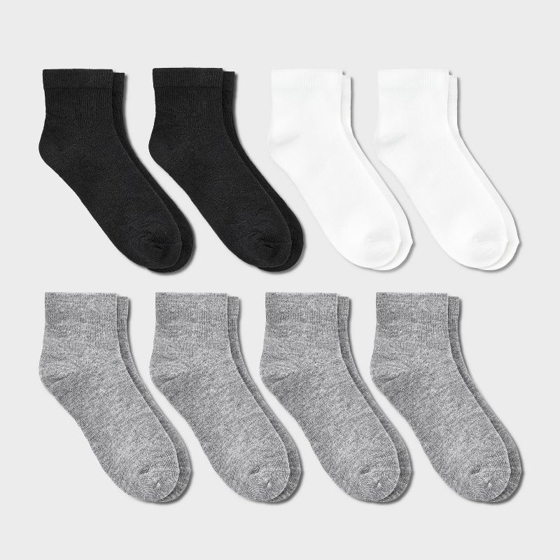 Kids' 8pk Ankle Length Socks - Dealworthy™