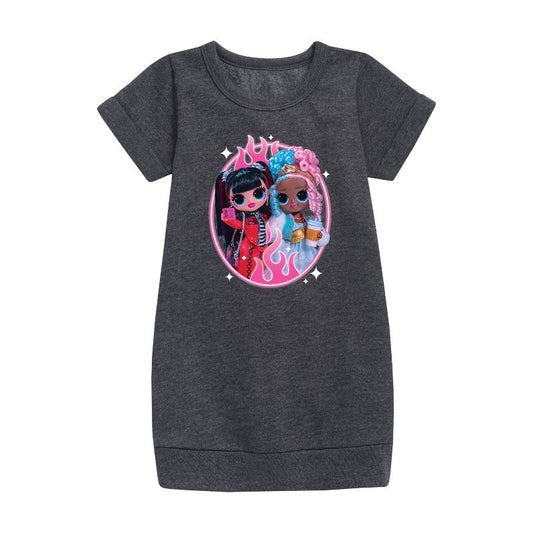Girls' - LOL Surprise! - Sweet & Spicy Babes Graphic Short Sleeve Fleece Dress