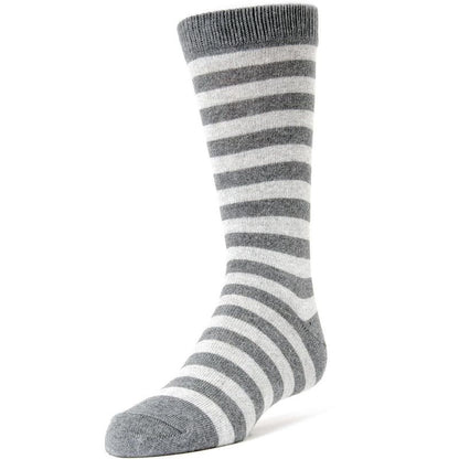Memoi Two Color Striped Boys Cotton Blend Dress Socks