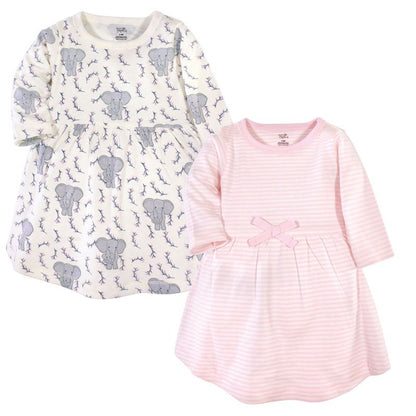 Luvable Friends Touched by Nature Long-Sleeve Dresses 2pk
