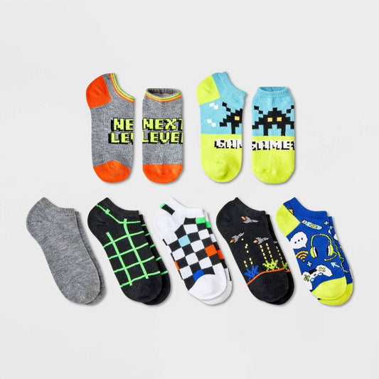 Boys' 7pk Gamer No Show Socks - Cat & Jack™