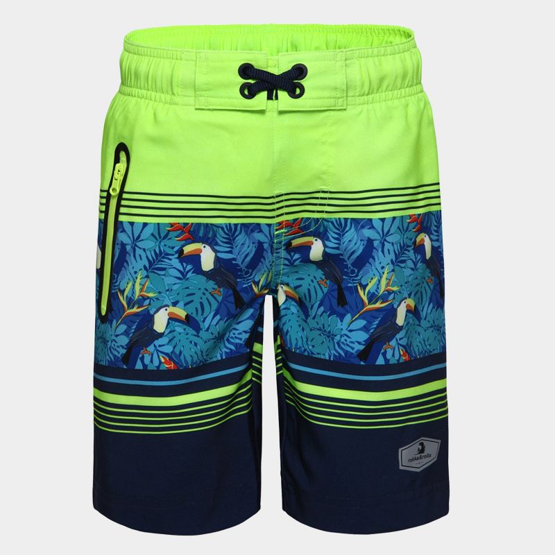 Rokka&Rolla Boys' 4-Way Stretch Board Swim Trunks