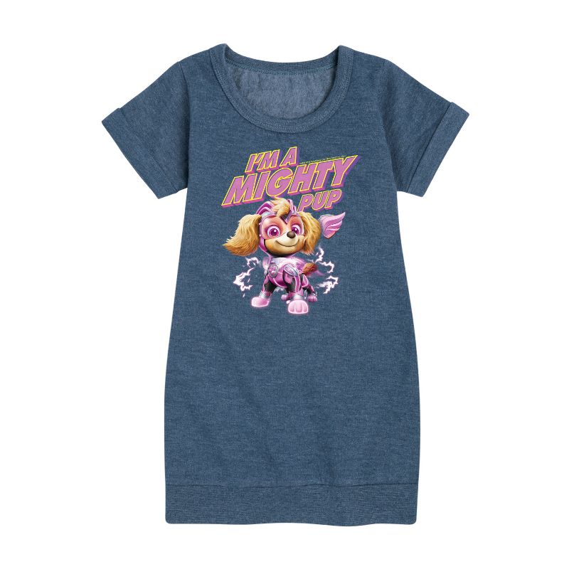 Girls' - Paw Patrol - I'm A Mighty Pup Graphic Short Sleeve Fleece Dress