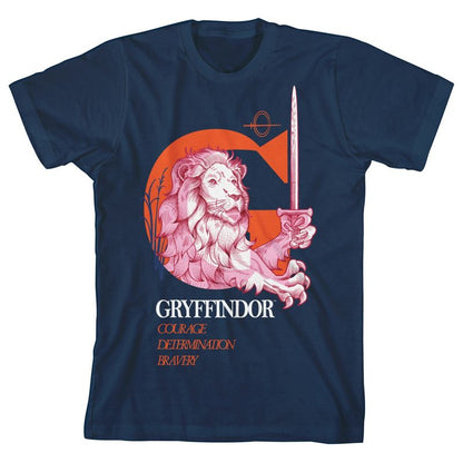 تي شيرت هاري بوتر G Is For Gryffindor للشباب باللون الأزرق الداكن