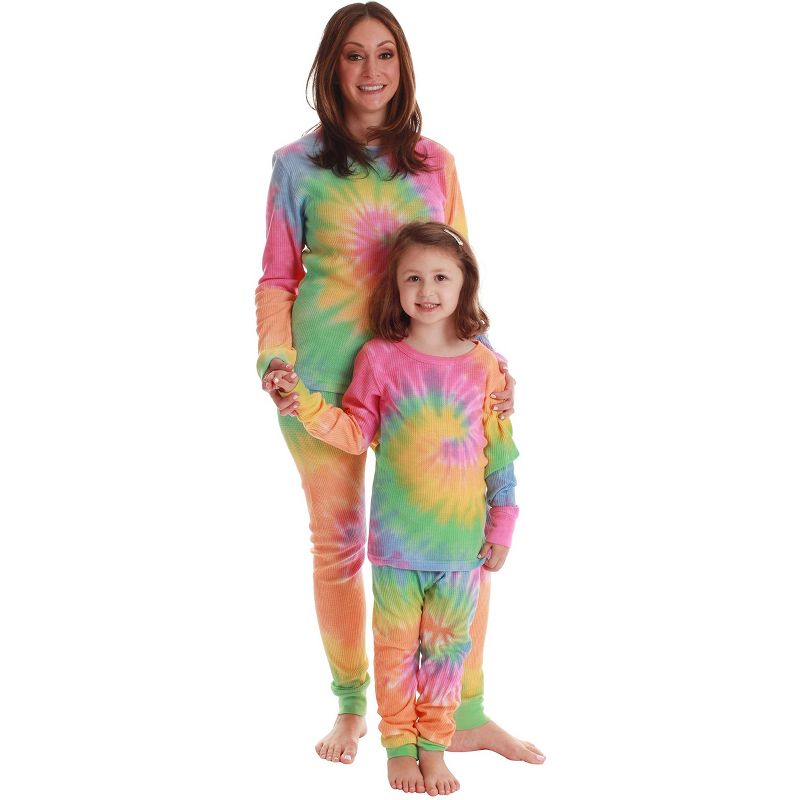 مجموعة ملابس نوم حرارية متناسقة دافئة من Just Love Tie Dye Mommy &amp; Me للنساء والأطفال