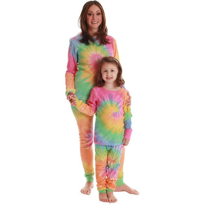 مجموعة ملابس نوم حرارية متناسقة دافئة من Just Love Tie Dye Mommy &amp; Me للنساء والأطفال