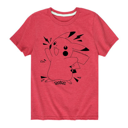 تي شيرت جرافيكي بأكمام قصيرة للأولاد - بوكيمون - بوكيديكس بيكاتشو