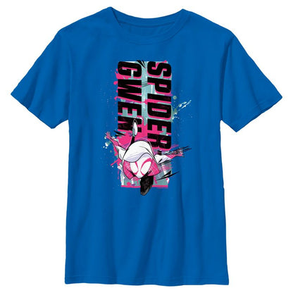 Boy's Spider-Man: Across the Spider-Verse Spider Gwen Paint Splatter T-Shirt