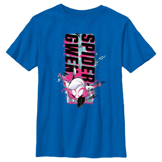 Boy's Spider-Man: Across the Spider-Verse Spider Gwen Paint Splatter T-Shirt