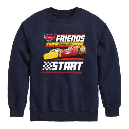 Boys' - Cars - Friends From The Start Graphic Long Sleeve Fleece Sweatshirt