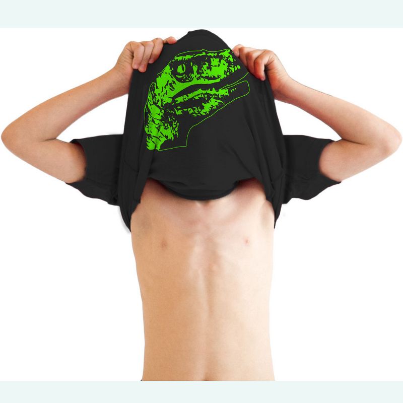 Youth Ask Me About My Raptor Flip T Shirt Dinosaur Funny Kids Cool Tee - Crazy Dog Youth T Shirt