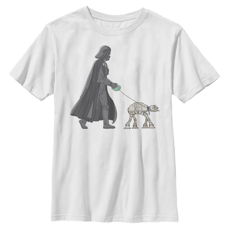 Boys Star Wars Darth Vader AT-AT Walking the Dog T Shirt