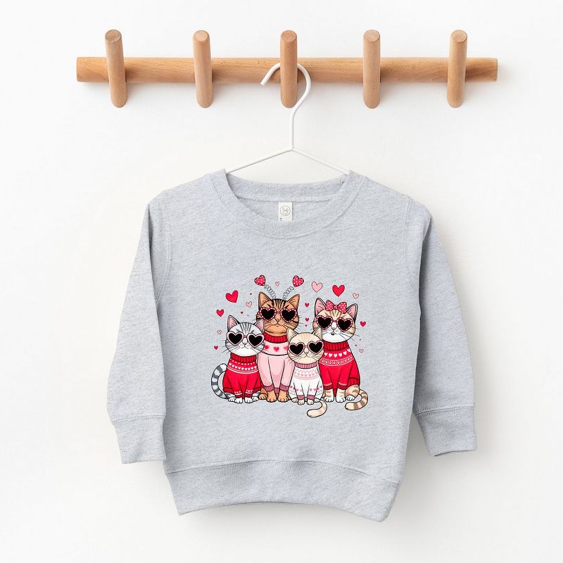 The Juniper Shop Valentine Kittens Toddler Graphic Sweatshirt