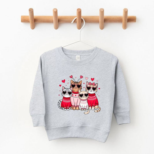 The Juniper Shop Valentine Kittens Toddler Graphic Sweatshirt