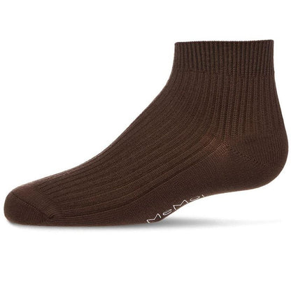 Memoi Thin Ribbed Cotton Kids Anklet Sock